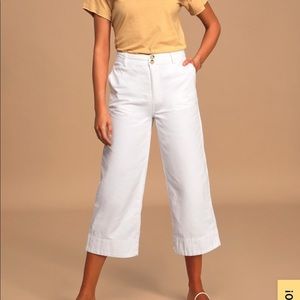 Anson white wide-leg cropped pants by O’Neil